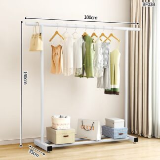 white clothing rack